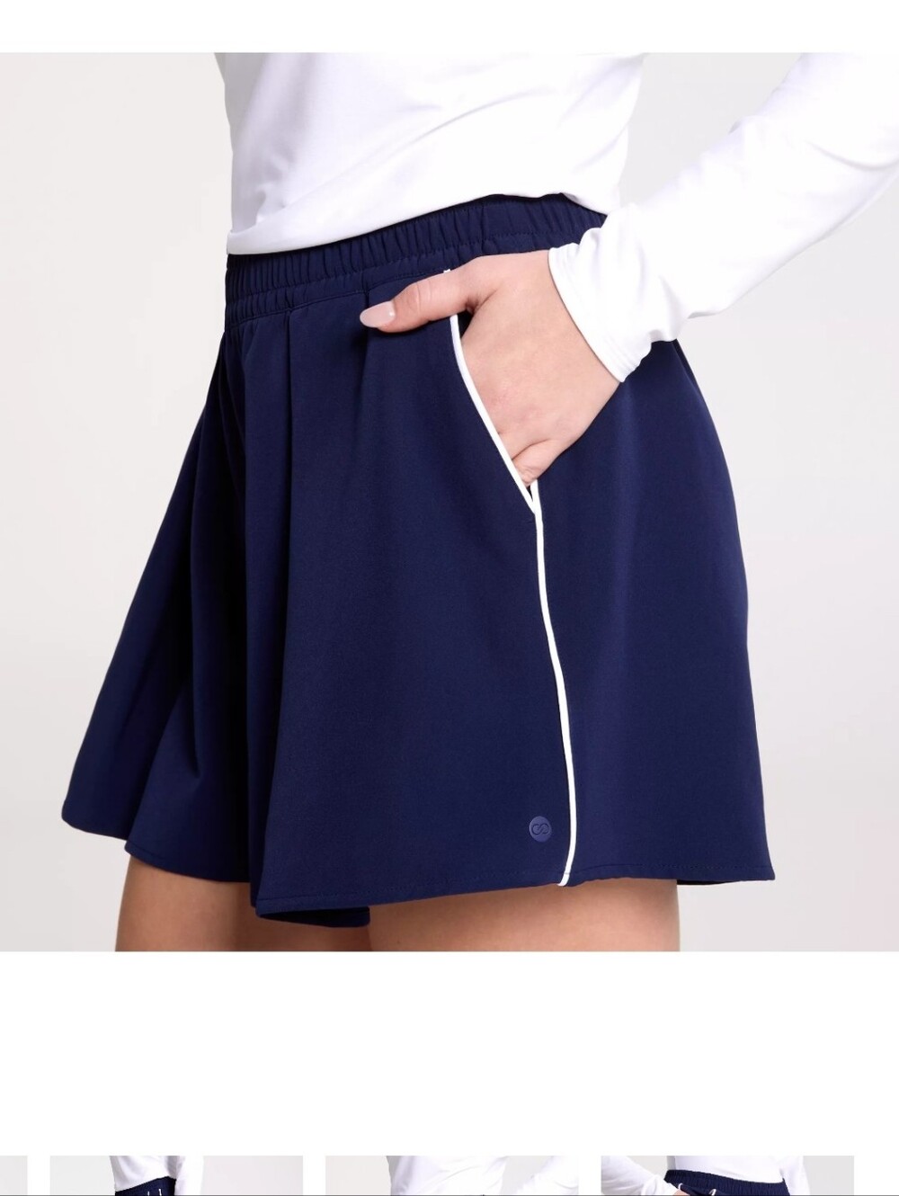 Women's Calia Navy Short with White Trim